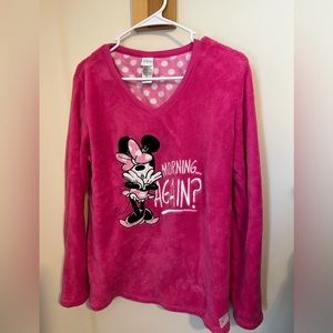 Disney L Pink Minnie Mouse Sleepwear Shirt (A)